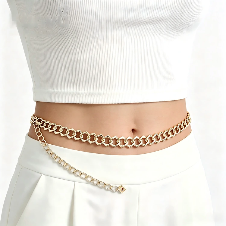 Ceinture à chaîne dorée