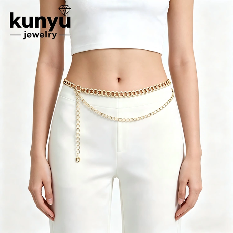 Ceinture à chaîne dorée