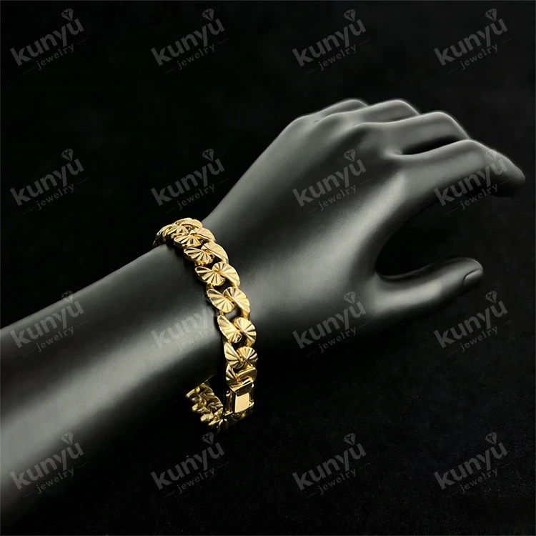 Bracelet Hip Hop Plaqué Or