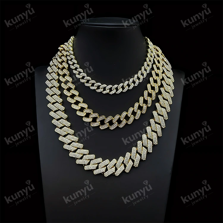 Collier Hip Hop Plaqué Or