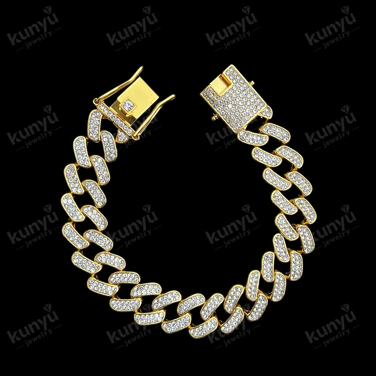 Bracelet à maillons de chaîne hip-hop