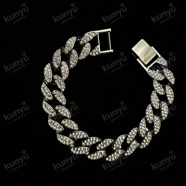 Bracelet à maillons de chaîne hip-hop