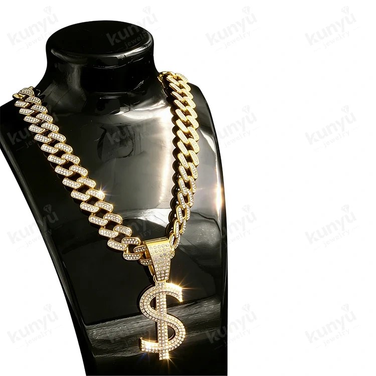 Collier signe dollar hip hop