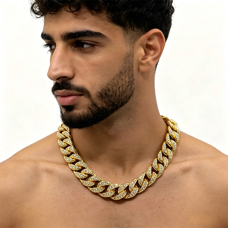 Chaîne de collier cubain épais